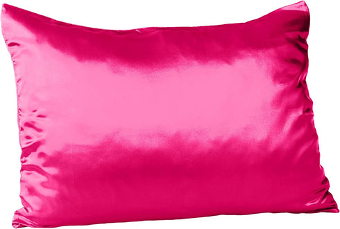 Morning Glamour Single Satin Pillowcase for Hair & Skin, Similar to Silk, Standard/Queen Size, Cooling Pillow Case with Envelope Closure, Gifts fo...