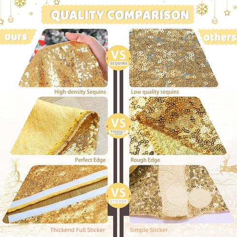 Gold Tree Skirts Christmas Tree Skirt Sequence Christmas Tree Skirts Round 36inch Sequin Tree Skirts Personalized Xmas Decor Home Decor Skirts...