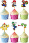 24x Classic Video Game Cupcake Toppers – Strong Picks Happy Birthday Décor, Cupcake Decorations for Kids Birthdays...
