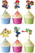 24x Classic Video Game Cupcake Toppers – Strong Picks Happy Birthday Décor, Cupcake Decorations for Kids Birthdays...
