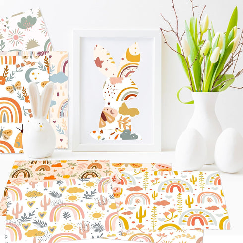 Boho Scrapbook Paper 12x12,24 Sheets Scrapbooking Paper Decoupage Craft Paper Supplies for Card Making Junk Journal Journaling Planner DIY Arts Cr...