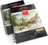 ARTEZA Mixed Media Sketchbook, 5.5 x 8.5 Inches, Pack of 1, 60 Sheets, Micro-Perforated Spiral-Bound Paper Pad for Wet and Dry Media...