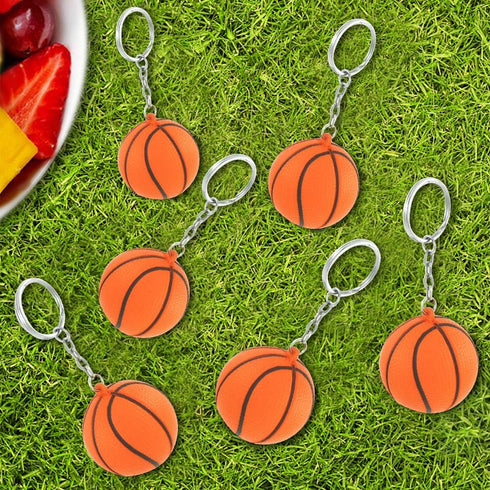 iMagitek 15 Pack Orange Basketball Keychains for Kids Party Favors Supplies, School Carnival Prizes, Party Bag Gift Fillers, Basketball Stress Rel...