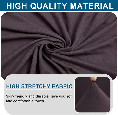 WOMACO Dining Room Bench Cover Stretch Spandex Upholstered Seat Cushion Slipcover for Kitchen - Seat Protector (Coffee, Large)...