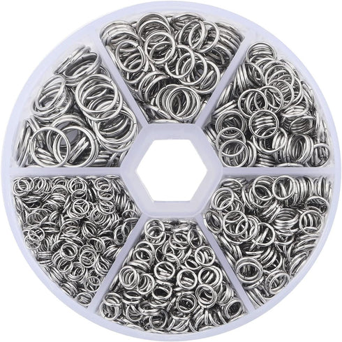 304 Stainless Steel Jump Rings for Jewelry Making Supplies Open Jump Rings 4/5/6/7/8/10mm Silver O Rings for DIY Making Bracelet Earrings Necklace...
