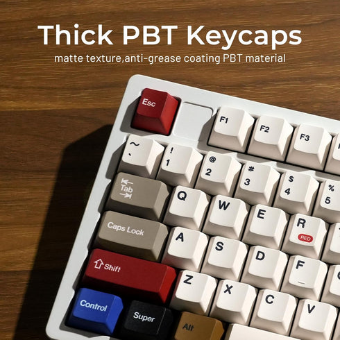 XVX Retro PBT Keycaps, Custom Key caps, Cherry Profile Dye Sublimation Keycap Set Suitable for 60% 65% 75% 100% Cherry Gateron MX Switches Mechani...