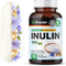 BIO KRAUTER Inulin Powder Capsules - Inulin Prebiotic Fiber 1200 mg Strength - 100 Count - Pure Soluble Fiber Supplements - Chicory Root Fiber Cap...