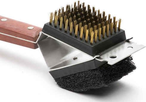 Outset QB45 3-in-1 EA, Rosewood 3 in 1 Grill Brush...