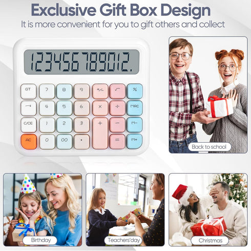 Standard Function Desktop Calculator,Powered by Batteries(Included),12 Digit Large LCD Display,Big Buttons Easy to Press,Automatic Sleep,for Offic...