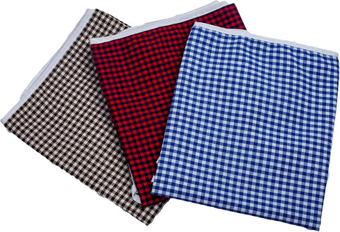 3PK Adult Bibs for Eating-Washable Reusable Waterproof Clothing Protector with Crumb Catcher-Large Adult Feeding Bibs Clothing Protector(Red, brow...