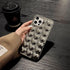 3D Love Heart Plating Silver Phone Case Compatible with iPhone 13 Pro Max,Electroplated Heart-shaped Luxury Retro Slim Soft Protective Bling Glitt...