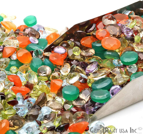 50+ Carats Mixed Gems Natural Loose Gemstones | 100% Natural Loose Gemstones bulk| Grade A+ (natural inclusions) |Hand Cut and Polished | 20-30 pi...