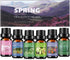 Essential Oils Set, Spring Scents Fragrance Oil Essential Oils for Diffuser Aromatherapy Oils - Spring Awakening, Fresh Cut Grass, Flozora Springt...