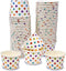 Gift Boutique 48 Count Colorful Polka Dot Treat Snack Cups 10oz Disposable Paper Cup Ice Cream Dessert Ices Bowls For Frozen Cupcakes Party Suppli...