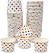 Gift Boutique 48 Count Colorful Polka Dot Treat Snack Cups 10oz Disposable Paper Cup Ice Cream Dessert Ices Bowls For Frozen Cupcakes Party Suppli...