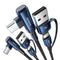 60W USB C to USB C Cable (2-Pack 6.6FT), Right Angle Fast Charging USB A to USB C Charger Cable Compatible with iPhone15 Pro Max/Plus/MacBook Air/...
