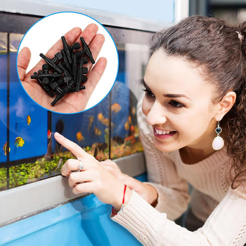 30 Pieces Aquarium Air Valve, Air Pump Control Valves Air Pump Single Way Plastic Air Flow Control Regulator for 4 mm Hose Air Line Tubing Connect...