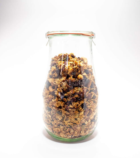 Weck Tulip Jars 2.5 Liter - Glass Jars for Sourdough Starter, Canning, and Storage with Wide Mouth and Glass Lid (1 Jar)...