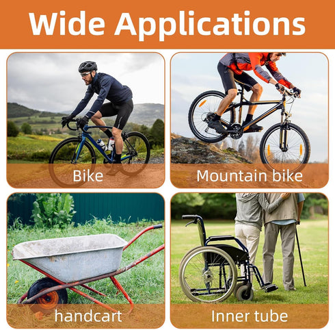 100PCS Bicycle Tube Patch Kit - 96PCS Inner Glueless Bike Tire Repair Patches and 4 Metal Tire Rubbing Files, Flat Tire Repair Kit for Lightweight...