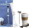 Rechargeable Handheld Milk Frother - Electric Foam Maker - Portable Coffee Frother Wand with 2 Heads - Stainless Steel Electric Whisk for Coffee, ...