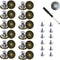 12 Pcs Button for Sewing Metal Jeans, 20 mm No-Sew Nailess Removable Metal Jeans Buttons Replacement Repair Combo Thread Rivets and Screwdrivers.(...