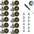 12 Pcs Button for Sewing Metal Jeans, 20 mm No-Sew Nailess Removable Metal Jeans Buttons Replacement Repair Combo Thread Rivets and Screwdrivers.(...