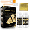 Gold Leaf Adhesive Set 200ml Gold Plating Kit Protective Varnish 100 pcs Gilding Adhesive Set Gold Leaf Sheets, 2 Brushes, Water Based Leaf Glue f...