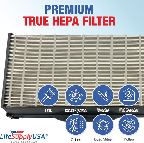 LifeSupplyUSA True HEPA Filter Replacement Compatible with Electrolux Brisa EF100 Air Purifier...