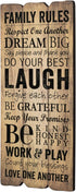 P. Graham Dunn 12 x 6 Small Fence Post Wood Look Decorative Sign Plaque, Family Rules...