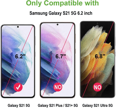 3 pack Anti Blue Light Tempered Glass Screen Protector Compatible with Samsung Galaxy S21.Eye Protection Tempered Glass Film,No Bubbles,9H Hardnes...