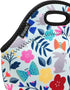 Wrapables® Insulated Neoprene Lunch Bag, Floral Rabbits...