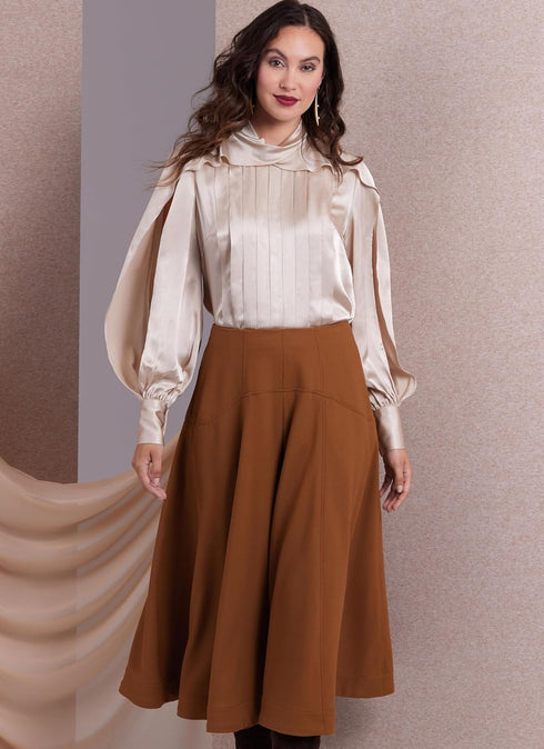 Vogue Misses' Semi-Fitted Tops Sewing Pattern Packet, Sizes 4-6-8-10-12, Multicolor...