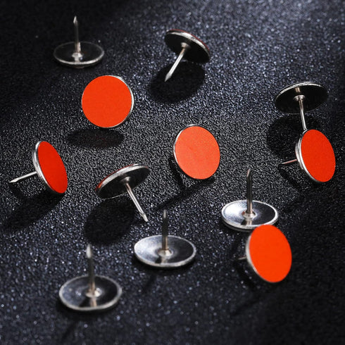200 Pack White and Orange Reflective Tacks Trail Marking Tacks Glow Tacks Reflective Trail Markers Hunting Reflector Tacks Mark Trail Reflective T...