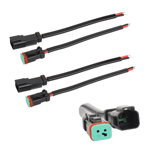 TOMALL Deutsch DT DTP 2 pin Male Female Wiring Harness for Work Light Bar Retrofit Replacement Connectors...