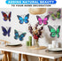 8 Pieces Metal Butterfly Wall Art Decor, 3D Butterfly Hanging Wall Decor Sculpture for Balcony Patio Living Room Garden Outdoor Fence Decoration (...