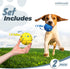 MISHMASH Vision Dog Ball made with Premium Bite-Proof ETPU, Aggressive Chewers Waterproof Bouncy Interactive Dog Toy, Durable Tennis Ball for Medi...