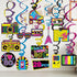 Bessmoso 28PCS 80s Party Decorations – Retro Hanging Swirls & Ceiling Streamers for 1980s Throwback Birthday, Neon Back to The 80’s Party Supplies...