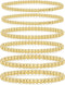 adoyi Gold Bracelets for Women, 14K Gold Plated Beaded Bracelets Gold Stretch Bead Ball Bracelet stack Set Adjustable Gold Jewelry for Women...