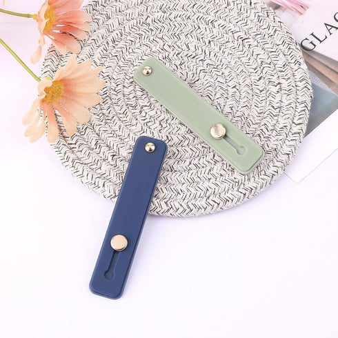 2Pcs Phone Loop Finger Holder, Silicone Phone Grip Phone Finger Strap Stand Universal Portable Finger Kickstand for Most Smartphones (2pcs-Green/N...