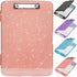 Glitter Clipboard with Storage,Storage Clipboard with Pen Holder,A4 Binder Clip Boards 8.5x11 with Low Profile Clip,Side Opening Sparkle Clipboard...