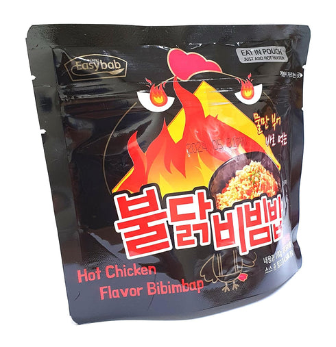 LENITH Buldak Bibimbap Buldark Sauce Mixed Rice MRE Camping and Outdoor Just Add Hot Water Traditional Local Food of Korea 100g (Pack of 1)...