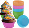 Bakerpan Silicone Muffin Cups - Reusable Cupcake Liners for Baking - Set of 24 Silicone Cupcake Molds - Premium Reusable Liners for Baking...