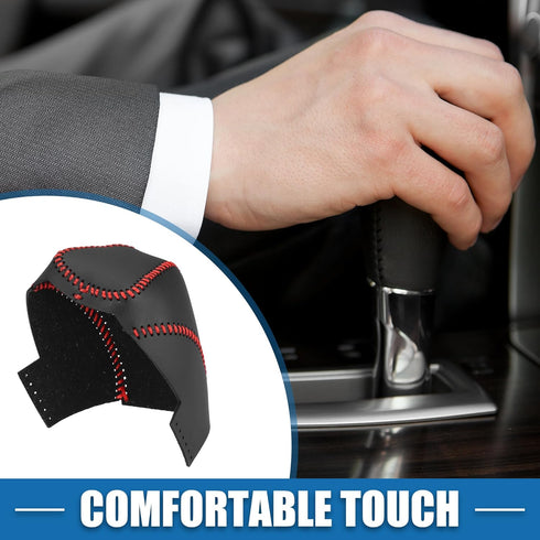 Automatic Gear Shift Knob Cover Sheath Transmission Boot Shift Lever for Subaru Legacy Outback 2020-2023 Faux Leather Black Red Stitches...