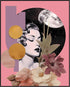 Posterizer 1 pcs-vintage woman surreal collage with planets-Retro Art-Abstract & Modern Art-Gift for Art Lovers-Gifts for Women- UNFRAMED Wall Art...