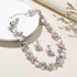 Glass Pearl Necklace and Earring Set,Collar De Perlas para Mujer,Faux Pearl Jewelry Set for Women (Silver)...