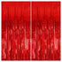 KatchOn, XtraLarge Red Streamers - 3.2x8 Feet, Pack of 2 | Red Backdrop for Wedding, Anniversary, Bachelorette, Birthday Decorations | Foil Fringe...