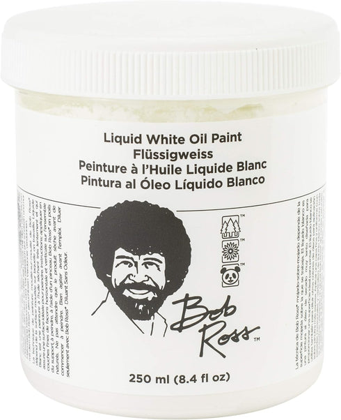 Bob Ross Liquid White Oil Paint, 237ml jar (750006207)...