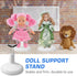 TOYANDONA 4 Pcs Action Figure Stand, Doll Stands Display Holder, Adjustable Doll Bracket Support for 6-8 Inches Dolls, Creative Bear Stand for Hom...