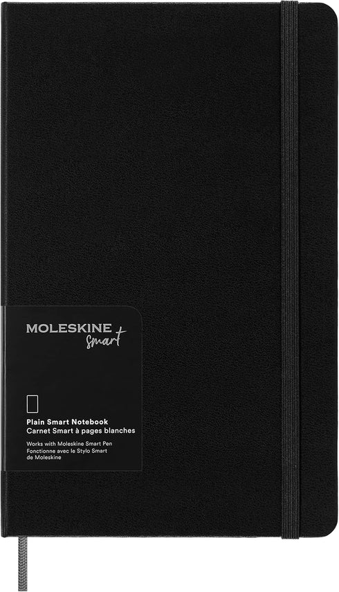 Moleskine Smart Notebook, Large, Plain, Black, Hard Cover (5 x 8.25)...