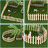 PATIKIL 39" L x 2" H Miniature Fairy Garden Fence, Mini Ornament Wood Picket Fence for DIY Dollhouse Garden, Yellow...
